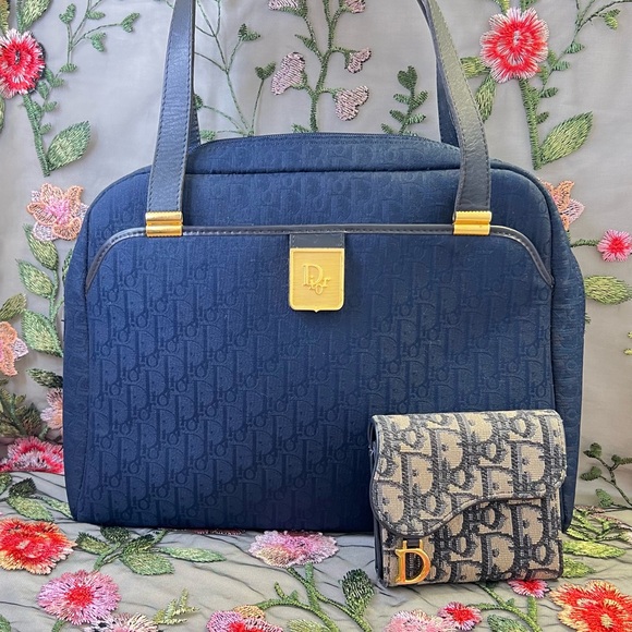 Auth DIOR Bundle • Authentic Christian Dior Trotter Bag & Saddle Lotus Wallet - Picture 1 of 15